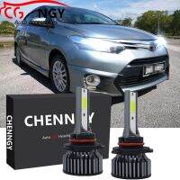 ชุดหลอดไฟหน้า LED 6000K สีขาว สําหรับ Toyota Vios E Spec J Spec (NCP150) ปี 2013-2019 2 ชิ้น