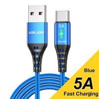 Uslion สายชาร์จไว5a ชนิด C Usb เรดหมี่หัวเว่ย C สาย M5ข้อมูลมือถือ Poco 12สำหรับชาร์จโปร Xiaomi