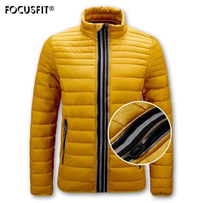 ZZOOI FOCUSFIT Mens Down Jacket Winter Water and Wind-Resistant Breathable Coat Plus Size Men Hoodies Jackets