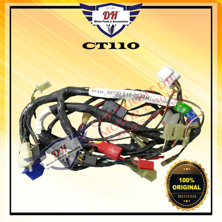 CT110 (ORIGINAL) WIRING BODY WIRE HARNESS FULL SET MODENAS Lazada