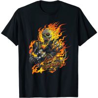 HOT ITEM!!Family Tee Couple Tee Marvel Ghost Rider Spirit of Vengeance Flaming Skull T-Shirt For Adult