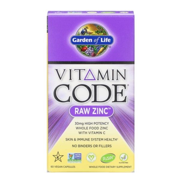 Garden of Life, Vitamin Code, RAW Zinc, Probiotic Blend, 60 Vegan Capsules  | Lazada