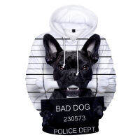 2023 NewFrench Bulldog 3D พิมพ์ Hooded Sweatshirts ผู้ชายผู้หญิงฤดูใบไม้ร่วงฤดูหนาว Streetwear ขนาดใหญ่ Hoodie ชายหญิง Casual Cool Coats