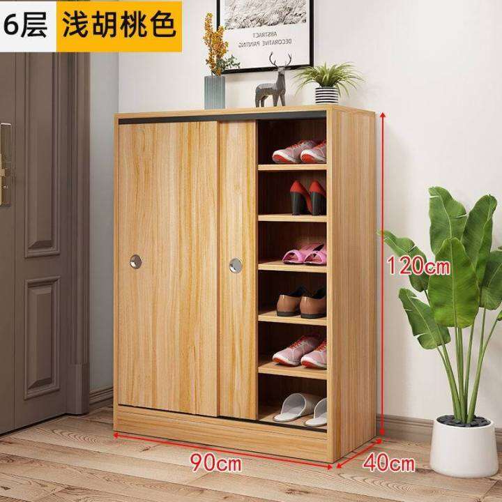 Solid wood shoe sliding door environmental protection and odor
