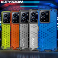 KEYSION กันกระแทกเกราะกรณีสำหรับ VIVO Y35 Y22S ซิลิโคน + PC ใสรังผึ้งโทรศัพท์ปกหลังสำหรับ VIVOVIVO Y16 Y22S Y35