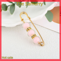 Samurry ✨Hot Sale✨ Car เข็มกลัดไข่มุกหลากสีกระดุมสแนปตัวยึดกระโปรงปรับได้กระดุมประดับเอว