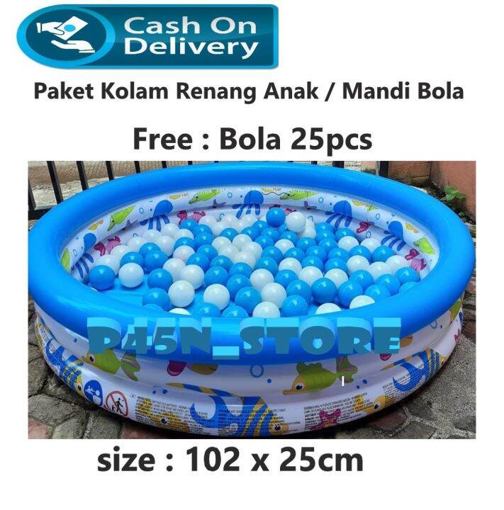 Bestway Kolam Renang Anak Mandi Bola Ocean Pool 102 X 25 Cm + Mandi ...