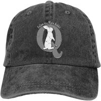 Denim Cap Q White Rabbit Baseball Dad Cap Adjustable Classic Sports for Men Women Hat