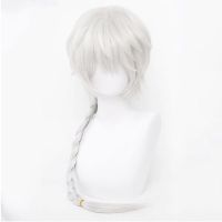 Anime Bungo Stray Dogs Season 4 Nikolai Gogol Cosplay Wig Bungo Stray Dogs Cosplay Gogol White Long Wigs + Wig Cap