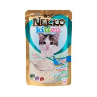 Nekko Chicken Mousse For Kitten อาหารแมวเน็กโกะ รสไก่มูส สำหรับลูกแมว - 1 กล่อง (12 ซอง x70 g.)