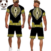 Uni Summer African Print T-Shirts&amp;Tracksuits T Shirt Shorts Men Folk-custom Short Sleeve Casual TeesSuits Chandal Camiseta