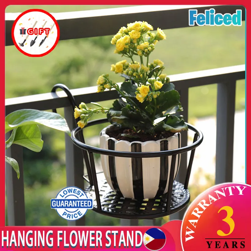 Multifunctional Iron Hanging Basket Flower Pot Stand Flowerpot Plant Indoor And Outdoor Container Lightweight Metal Set Balcony Decoration Garden Supplies Flowerpot Flower Pot Stand Plant, Outdoor Flower Stands Suppliers