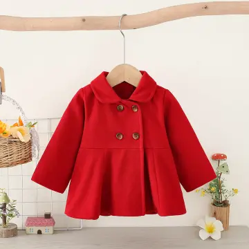 Girls red winter on sale coat