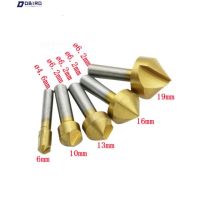 5ชิ้น Countersink สว่านชุด Hex S Hank ไฮสปีด5ขลุ่ย Countersink 90องศาไม้ Chamfering ตัด Chamfer 6มิลลิเมตร-19มิลลิเมตร