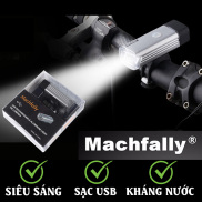 Đèn led gắn xe đạp Machfally siêu sáng, sạc usb, chống nước