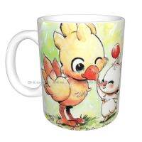 【✱2023 HOT✱】 JICOC Chocobo Mog ถ้วยกาแฟแก้วเซรามิคแฟนตาซีถ้วยชานม Chocobo Mog จินตนาการสุดท้าย Moogle Kupo ความคิดสร้างสรรค์ได้รับความนิยม