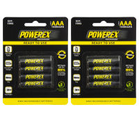 ถ่านชาร์จ Powerex Precharged AAA 1000mAh แพ็ค 4 ก้อน(จำนวน 2 แพ็ค)