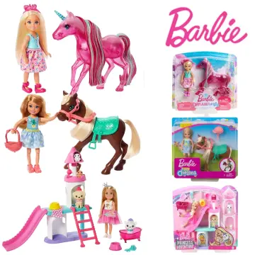 Barbie chelsea doll online and horse