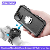 Cozycase Motorcycle Bike Bicycle Phone Holder Mount With Waterproof Case For 12 11 Pro XS Max XR 8 Plus 7 SE2022 6S Black