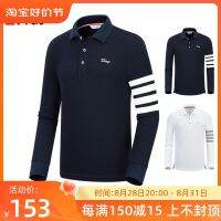 Korean Titleist FootJoy J.LINDEBERG ❐▨℗ ฤดูใบไม้ร่วงและฤดูหนาวใหม่ TTYGJ Golf เสื้อผ้าเสื้อยืดแขนยาวผู้ชายกีฬาเสื้อผ้าเสื้อโปโลผู้ชาย