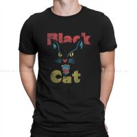 Cat Lover Man Tshirt Black Cat Retro Classic Individuality T Shirt Original Streetwear New Trend