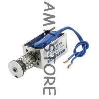 ▨ JF-Z05 DC12V 45N Force 10mm Stroke Open Frame Solenoid Electromagnet