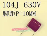 CBB 104 630V 104J CBB21 0.1UF 100nF P10 Metallized Polypropylene Film Capacitor100pcs