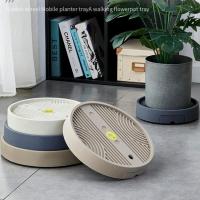 Flower Pot Tray with Wheels Round Pallet Mover Base for Planter 360 Degree Rotation Plant Moving Accessory for Balcony Living Room Bedroom and Garden classic