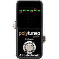 วงจรอิเล็กทรอนิกส์ TC แบบ Polytune 2มินิแป้นปรับจูนแบบหลายจังหวะรูปแบบแป้นเหยียบตัวปรับระดับเสียงกีต้าร์ขนาดเล็ก3โหมดปรับแต่งสี-กีตาร์เท่านั้น