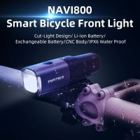 ไฟจักรยาน NAVI800 ENFITNIX ไฟหน้ารถอัจฉริยะแบบชาร์จ USB ได้สำหรับติดถนนจักรยานเสือภูเขาไฟหน้ารถจักรยานยืดหยุ่นได้