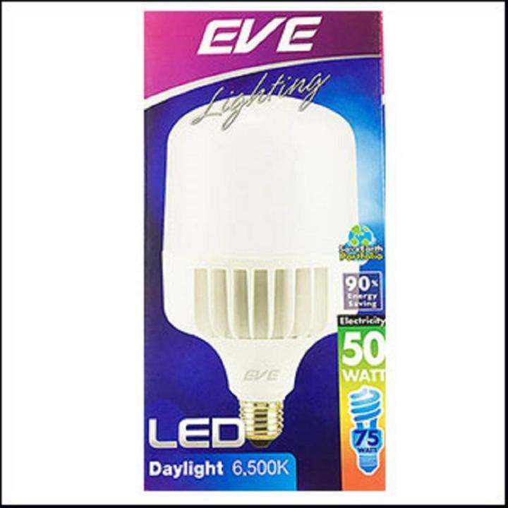 eve-หลอด-led-highwatt-ยี่ห้อeve-bulb-e27-20w-30w-40w-และ-50w-e27-แสงเดย์ไลท์-อีฟ-ไฮวัตว์แสงสว่างให้ความสว่างสูง