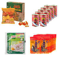 Special deal pack  มาม่า หมูสับ 55 กรัม x 30 ซอง,  คนอร์ โจ้กหมู 12 ซอง, ทาโร่บาบิคิว 12 ซอง, ปลากระป๋อง สามแม่ครัว แบบฝาธรรมดา 10 กระป๋อง