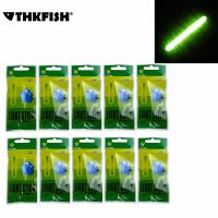 10bags 7.5X75MM Luminous Fishing Float Light Stick Tube Green Fluorescent Glow Stick Wand for Night Fishing Float Tool