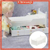 [Chiwanji] 1:12 Scale เตียงนอนจิ๋วสําหรับตกแต่งบ้านตุ๊กตาของเล่นเด็ก