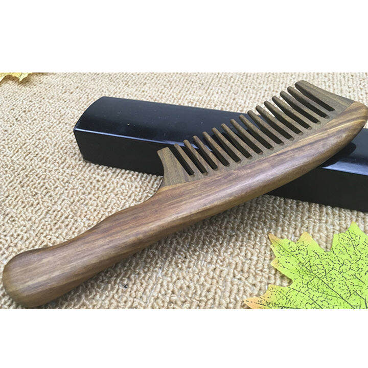 Fangfang 1pc Durable Handmade Wooden Sandalwood Wide Tooth Wood Comb