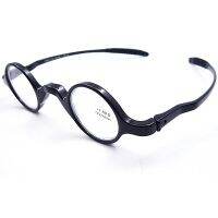 แว่นตาอ่านหนังสือทรงกลม Vintage รุ่น TR702 Shadow black ( ดำเงา )