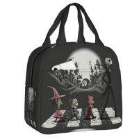 ✻ Skellington Halloween Insulated Lunch Bag for Women Portable Skull Skeleton Cooler Thermal Lunch Tote Kids School Children