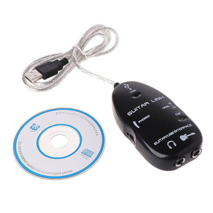 USB Guitar Cable Recording Adapter Sound Player Card Effect Interface