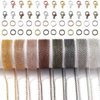 【YF】 3 metro liga de ligação em massa corrente com anéis salto lagosta fechos colar correntes para diy jóias fazendo supplie colares acessórios