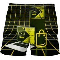 Summer New 3D Men Shorts AI technology pattern Swimming Trunks Mens Beach Pants Fashion Hot Male Swimsuit Pants Men clothing