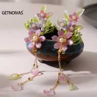 【CW】 Fashion Flower Hair Pins and Side Clips Pendant Jewelry Women Headwear Chinese Hanfu Dress Cosplay Party Accessories SL