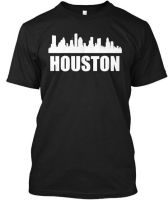 Houston Tx Skyline T Shirt Vintage Large Size Print Men T Shirt Casual Funny For Men Japanese Top Tee Funny Hipster Dropshipping XS-6XL