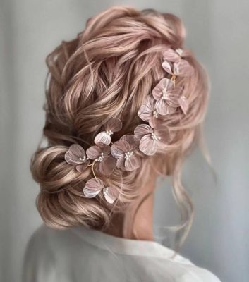 【YF】 Flower Hairband Bridal Hair Jewelry Pearl Crystal Headband Elegant Birthday Party Tiara Crown Wedding Accessories For Women