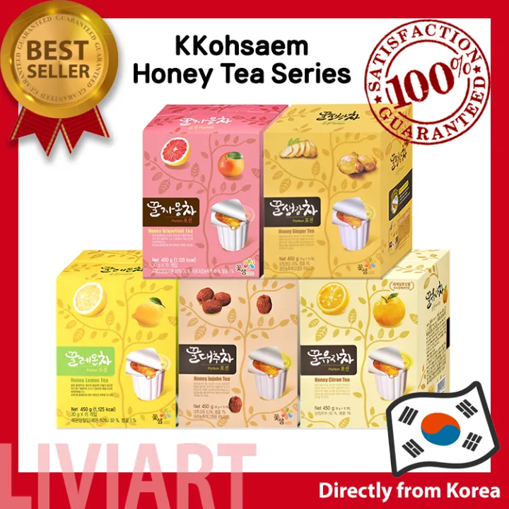 [Kkohshaem] Korean Honey Tea Portion Honey Citron, Honey Lemon, Honey