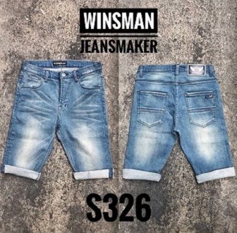 jeans-ยีนส์ยืดชาย-กางเกงยีนส์ขาสั้น-กางเกงขาสั้นชาย-เดฟ-ผ้ายืด-skinny-winsman-เป้าซิป-size-28-42