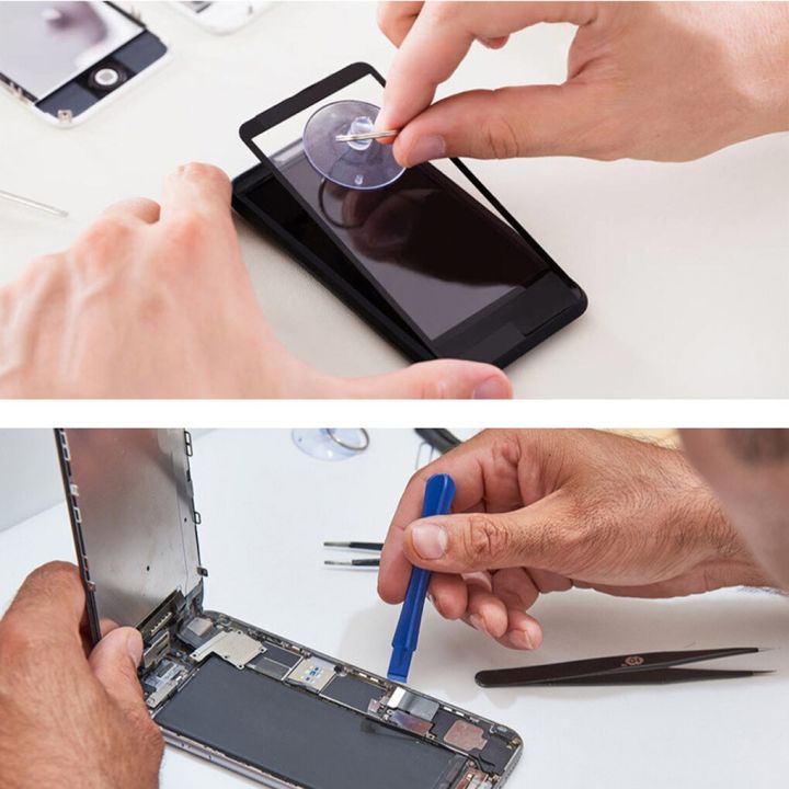 ชุดอุปกรณ์ซ่อมโทรศัพท์มือถือ6ชิ้น-เครื่องมือซ่อมแซมด้วยมือแบบพกพาสมาร์ทโฟนด้วยมือถอดแยกชิ้นส่วนอุปกรณ์ถอดหน้าจอไขควง