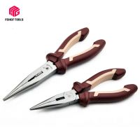 QZ-Fghgf Multi-function German Industrial 6/8 Long Inch Nose Crimping Pliers Household Hand Tool Stripper Cutter Wire Multitool