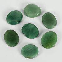 หินบำบัด Aventurine ชิ้น/ล็อตหินควอตซ์ปาล์มเรกิจักระคริสตัลธรรมชาติขนาด28X24X7มม. สีเขียวอุปกรณ์ตกแต่ง