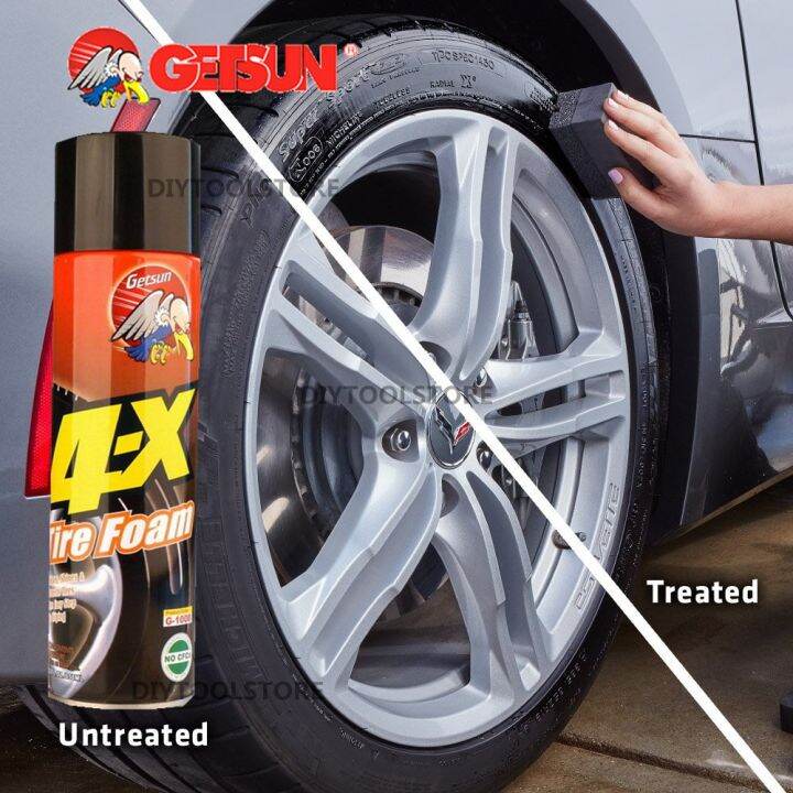 Getsun 4X Tire Foam (650ml) Tayar Wax / Kereta Wax / Car Wash / Car Polish / Car Wax / Kereta