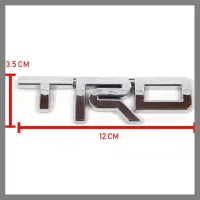 แผ่นป้าย อักษร logo โลโก้ TRD สีโครมเมี่ยม โตโยต้า รีโว่ รีโว้ วีโก้ กระจัง วัสดุ ABS ขนาด 13.5*3.5*0.5 ** **ส่งเร้วทันใจ**